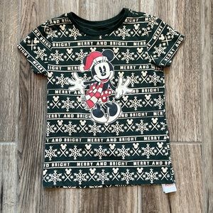 Disney Store Merry and Bright Minnie Mouse Tee Size 5/6